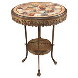 Marble specimen top with custom bronce base