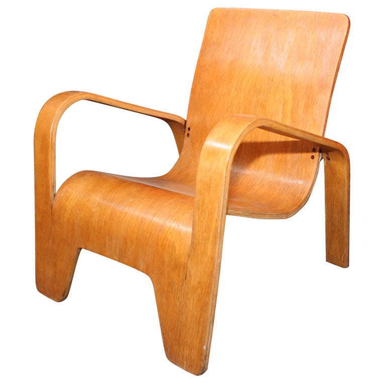 Plywood chair by Hans Pieck at 1stDibs