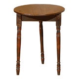 19th C English Pine Cricket Table with turned legs