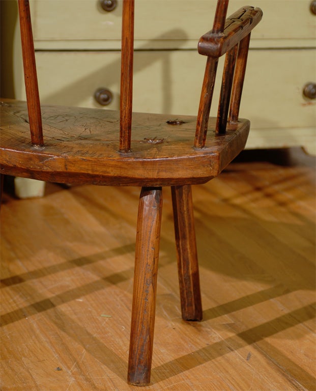 19th C. Pair of Irish Elm Rare Hedgerow Chairs 5
