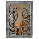 Antique French Zinc Architraving Moulding Mirror