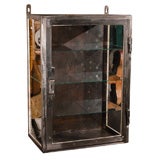 Antique Hanging Metal Wall Cabinet