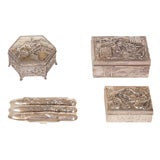 Four Vintage Silver Boxes