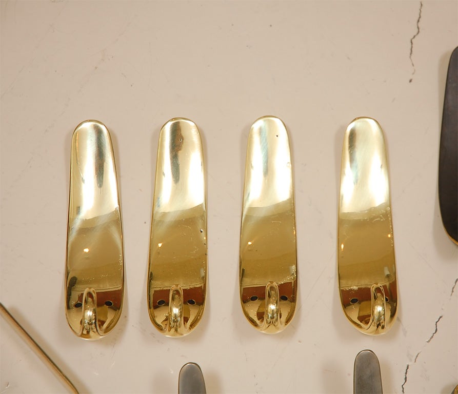 Brass Rare Carl Aubock Coat Hooks
