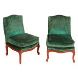 Pair Of Petite Bergere Chairs From A Tony Duquette Estate