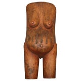 African Carved Wood Woman Torso