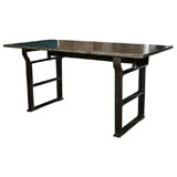 Iron and stained zinc table/console