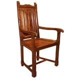 19th Century English Linen Fold Arm Chair