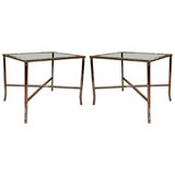 Pair of 1970
s Chrome X Base Side Tables