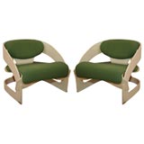 A Pair of Joe Colombo for Kartell Steam-bent Armchairs #4801.