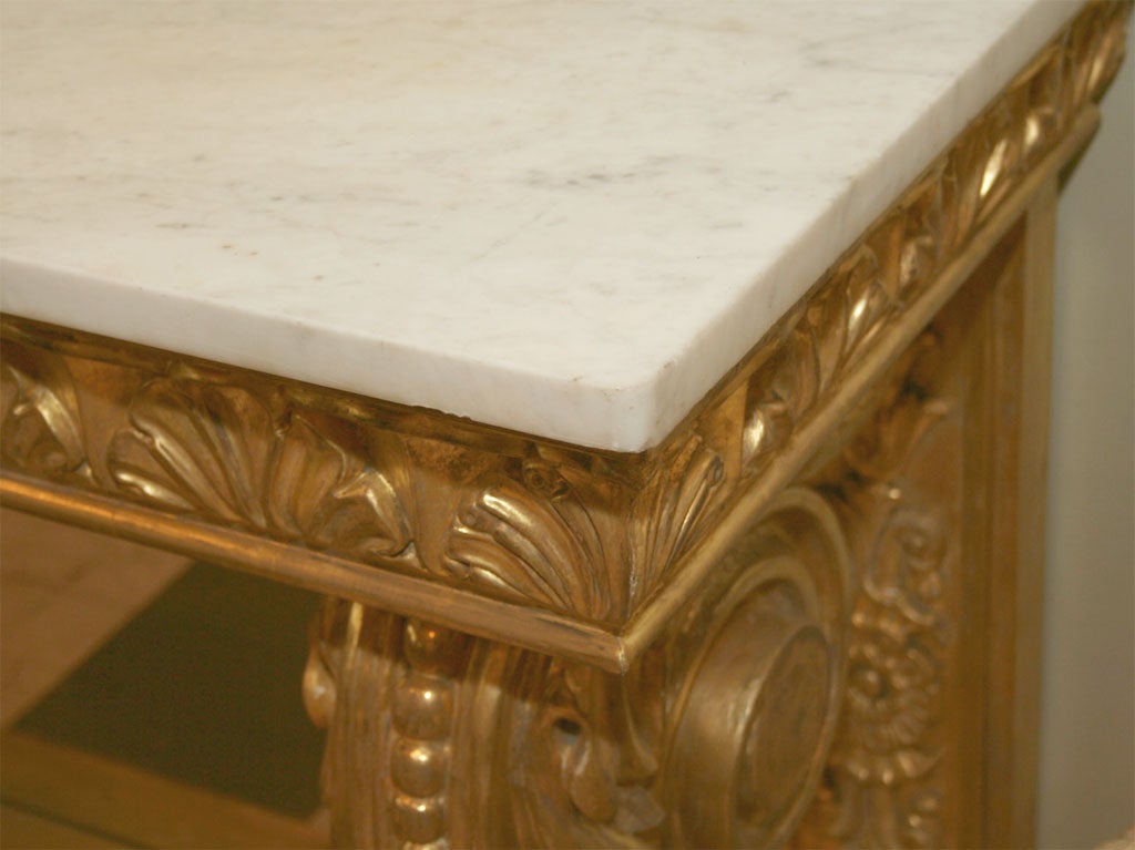 19th Century A Highly Important Regency Giltwood Pier Table