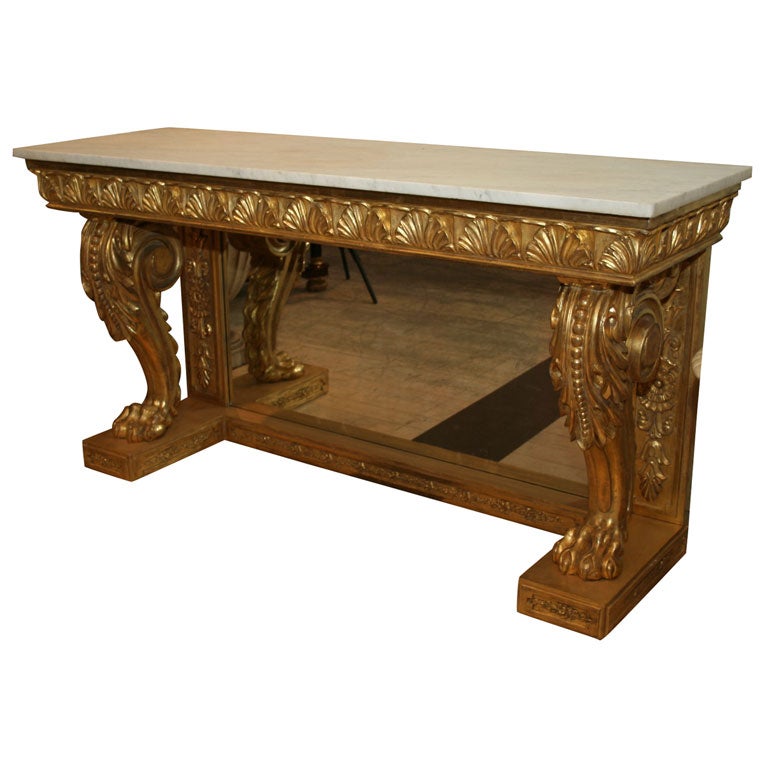 A Highly Important Regency Giltwood Pier Table