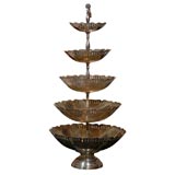 19th Century French Silver Plate 5 tier center piece