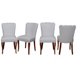 Deco Scalloped Back Chairs