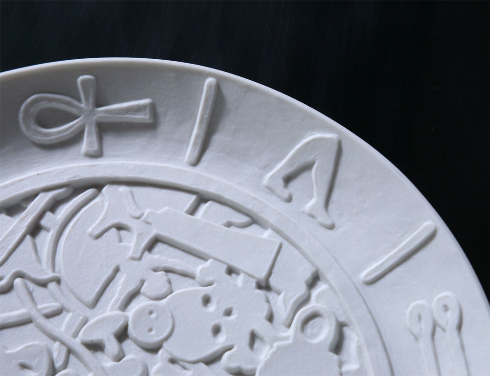 Dutch CODED MESSAGES-BISCUIT PLATE- BY STUDIO JOB For Sale