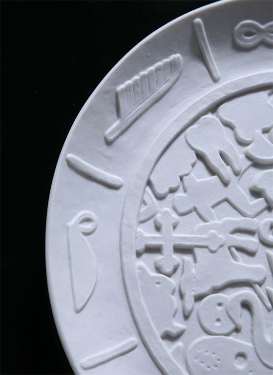 Contemporary CODED MESSAGES-BISCUIT PLATE- BY STUDIO JOB For Sale