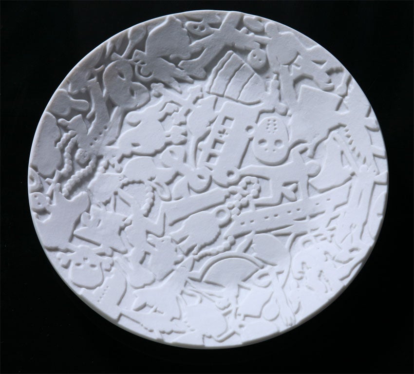 DAY IN DAY OUT-BISCUIT PORCELAIN PLATE BY STUDIO JOBS