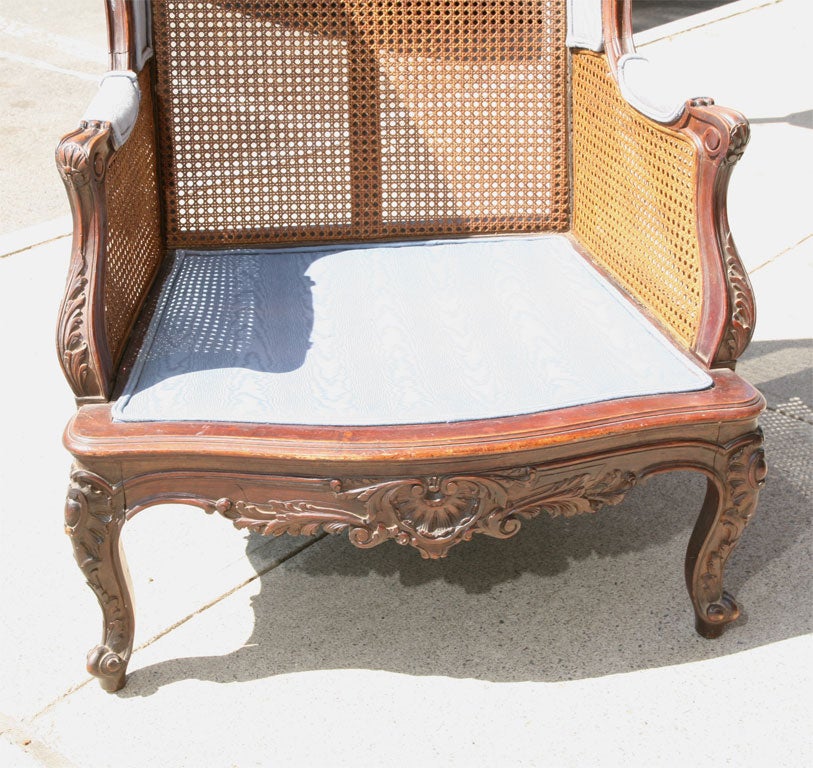 French Caned Wing Chair 2