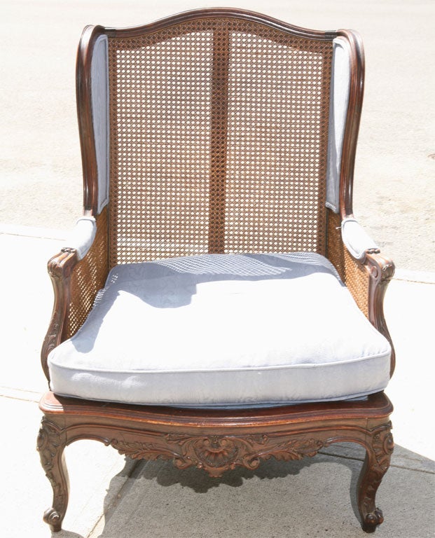 French Caned Wing Chair 4