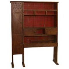 Chinese painted wood cabinet with 5 doors 11