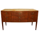 bow front walnut server with original marble top