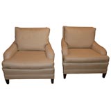 A Pair of Upholstered Club Chairs