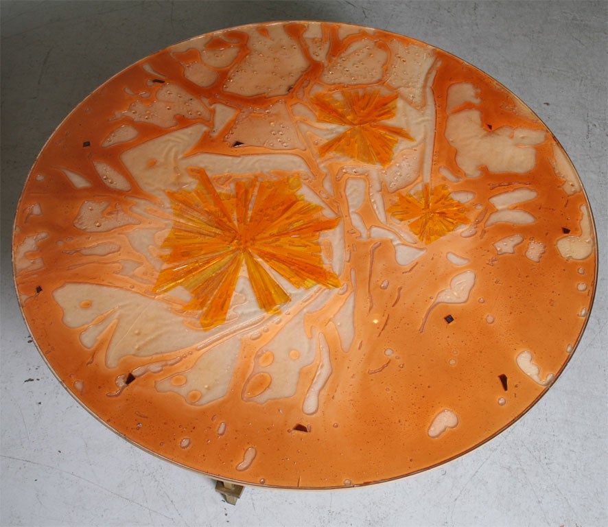 Orange Resin Table