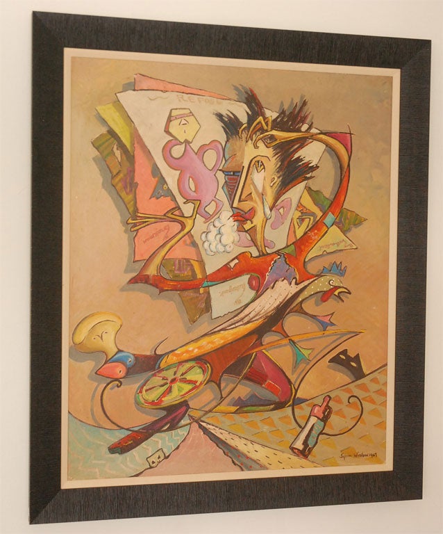 Whimsical Modernist Painting by Sylvia Winslow