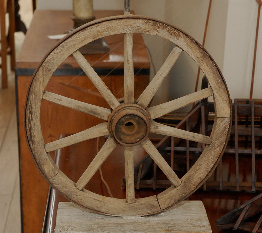 A Wagon Wheel Lamp, Circa 1890 1