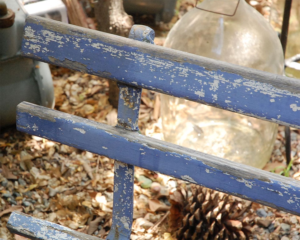 Painted European Park Bench