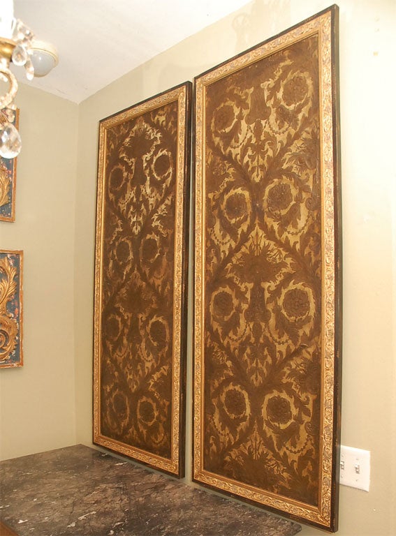 Pair of Italian Polychromed Panels
