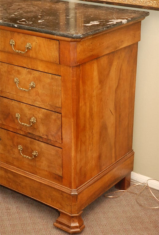 Louis-Philippe Walnut & Marble Top Commode