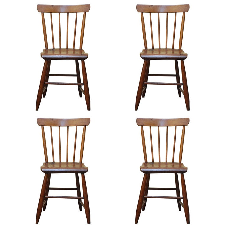 Set of Eight Early American Chairs