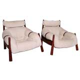 Pair of lounge chairs by Percival Lafer