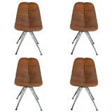Rare set of 4 Iver Bertelson for Steelcraft chairs