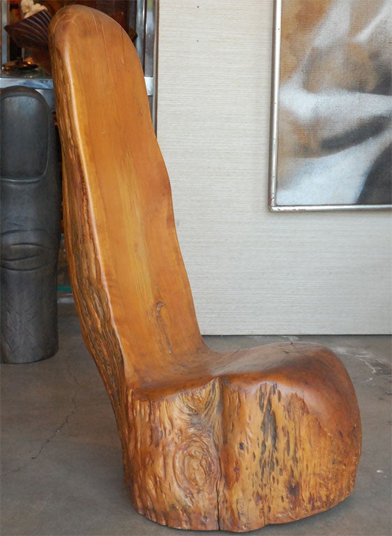 Jon Brooks chainsaw cut chair.  John Called his technique 