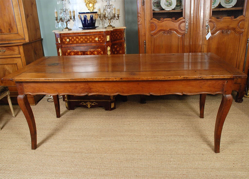 18th Century and Earlier French Period Louis XV Farm Table