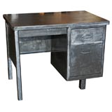 Vintage Polished Metal Desk