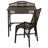 Wicker Table and Chair