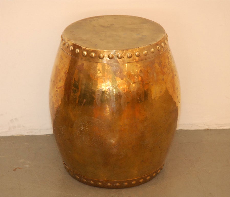 Brass Drum Stool