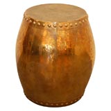 Vintage Brass Drum Stool