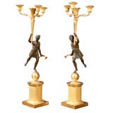 Gilded Bronze Candelabras