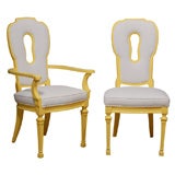 Vintage Key Hole Dining Side Chairs