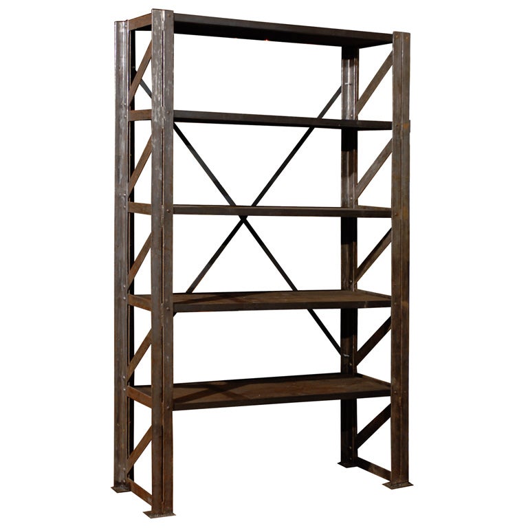 French Industrial Bookcase at 1stDibs