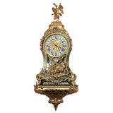 Antique Louis XV Period Cartel Clock with Shelf.