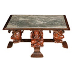 French Coffee Table With Marble Top ATT:Jean-Maurice Rothschild 10