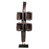 c. 1900 African Wood Bellows made into a Sculptural Object