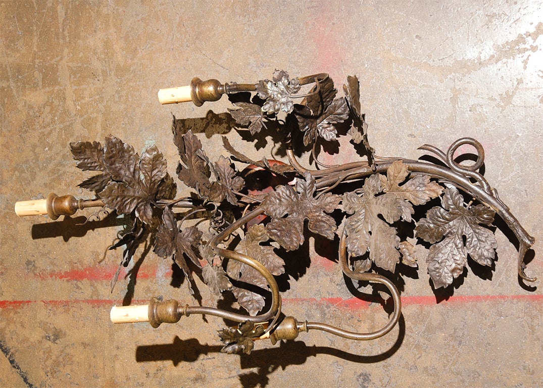 single  iron sconce