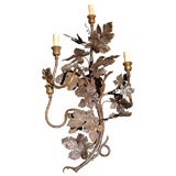 Vintage single  iron sconce