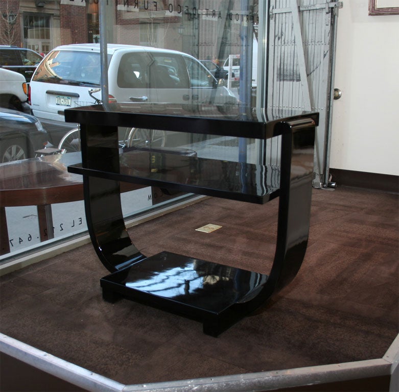Pair of Art Deco Three Tier Side Tables